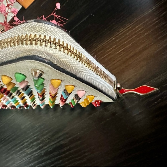 Christian Louboutin multicolored Studded Leather Continental Wallet - Picture 7 of 12